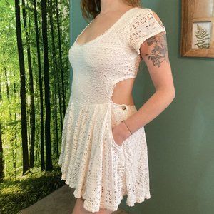 Free People Beach White "Crochet/Lace" Romper